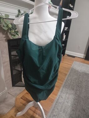 Shade & Shore Emerald Green One-Piece Swimsuit
